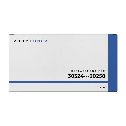 Rouleaux d’étiquettes média 30324/30258 compatibles avec les imprimantes DYMO de Zoomtoner - 2-8 x 2-3/4 po 400 étiquettes par rouleau