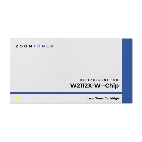 Zoomtoner Compatible HP W2112X Yellow Laser Toner Cartridge High Yield No Chip