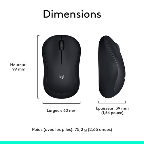 Logitech M185 Wireless Optical Mouse - Black