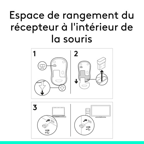 Logitech M185 Wireless Optical Mouse - Black