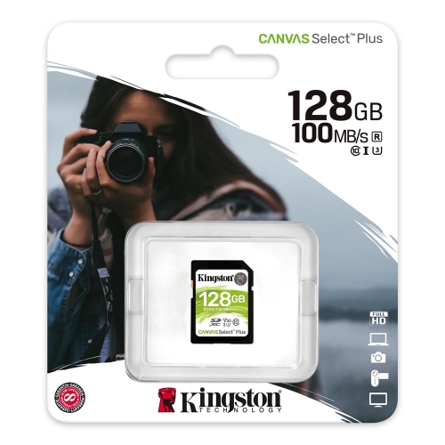 Kingston SDS2 Canvas Select Plus SD Card For HD 1080p And 4K Video Cameras