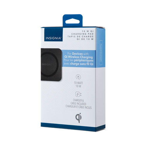 Insignia 10W Qi Wireless Charging Pad with Cable - Black