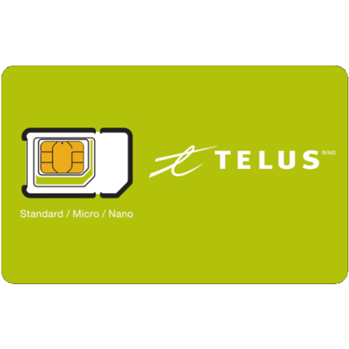 Carte SIM 4G LTE Multi de TELUS Mobilité – combiné 3-en-1 Nano Micro standard