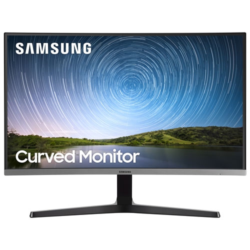 Moniteur incurvé DEL va FHD 60 Hz 27 po de Samsung/réponse 4 ms gris-gris - Bleu foncé/Gris - Boîte ouverte