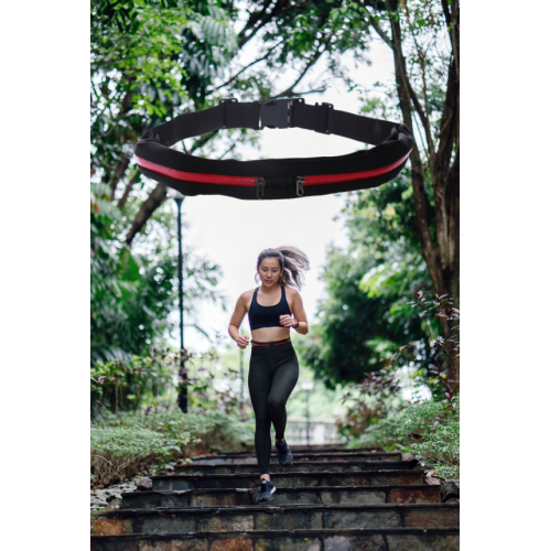 Stimula – Sac banane de sport Lifestyle TOGO, sac banane, ceinture de course, sac de voyage, randonnée, Étui pour iPhone rouge et noir d'Apple –