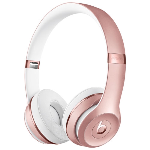 Beats by Dr. Dre Solo3 Icon On Ear Sound Isolating Bluetooth Headphones Rose Gold Open Box