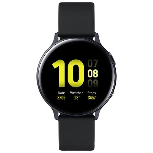 Samsung Galaxy Watch Active2 44mm Smartwatch with Heart Rate Monitor - Aluminum Black - Open Box