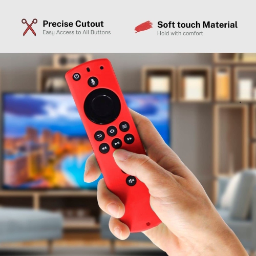 Étui en silicone antichoc compatible avec la toute nouvelle télécommande vocale Alexa pour Fire TV Stick 4K, Fire TV Stick, Fire TV (3rd génération)