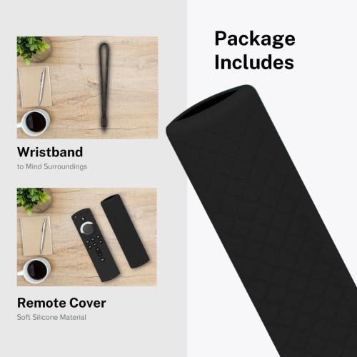 Étui en silicone antichoc compatible avec la toute nouvelle télécommande vocale Alexa pour Fire TV Stick 4K, Fire TV Stick, Fire TV (3rd génération)