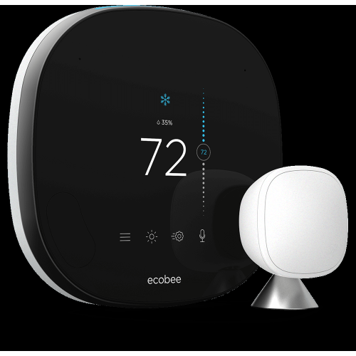 Thermostat intelligent Ecobee 5 avec capteur à distance et commande vocale - version internationale/vendeur offre une garantie