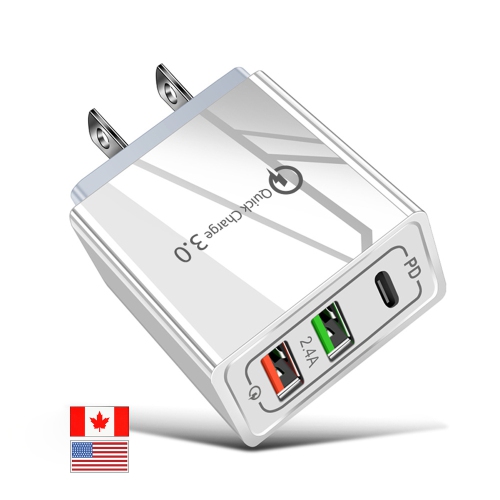 Charger for iPhone 2 USB + PD with Free Cable by Sensei Photo Quick Charge 3.0 USB C Universal Power Adapter Travel Mobile