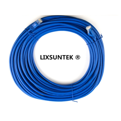 LIXSUNTEK® RJ45 Cat5e Cat-5e Network internet Ethernet Cable Cord - 100 Feet Cat 5e Patch Lan Cable 100% Coppe