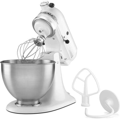Batteur sur socle classique de 4,5 pintes KitchenAid K45SSWH - Blanc - Boîte ouverte
