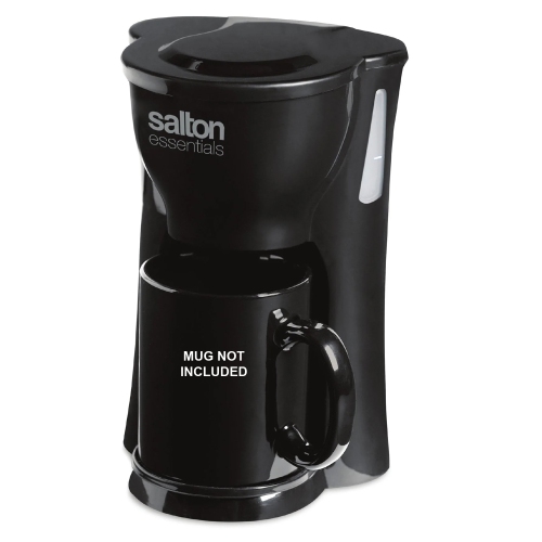Salton Essentials Coffee Maker Compact Space Saving 1 Cup Black