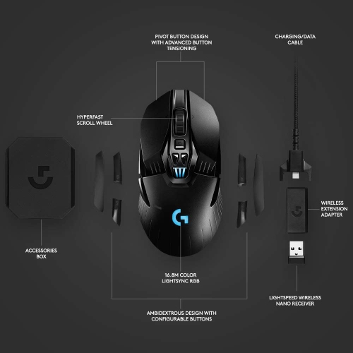 Logitech G903 HERO 16000 DPI Wireless Optical Gaming Mouse - Black by LOGITECH - Open Box condition - Image 2