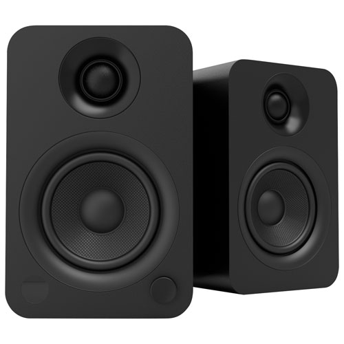 Haut-parleur d'étagère de 140 W YU de Kanto - Paire - Vinyle noir mat - Exclusivité de Best Buy