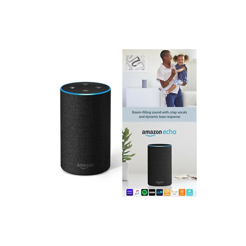 Amazon Echo (2nd Generation) - Smart speaker with Alexa - Charcoal Fabric by AMAZON - Open Box condition - Image 4