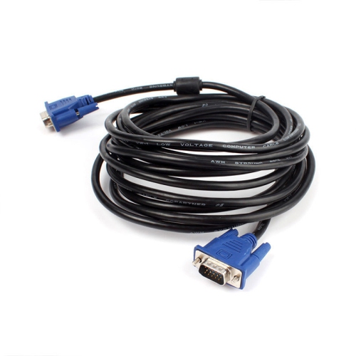 axGear 15FT 5M SVGA M/M LCD LED Monitor VGA Cable Cord Male to Male PC Projector Blue