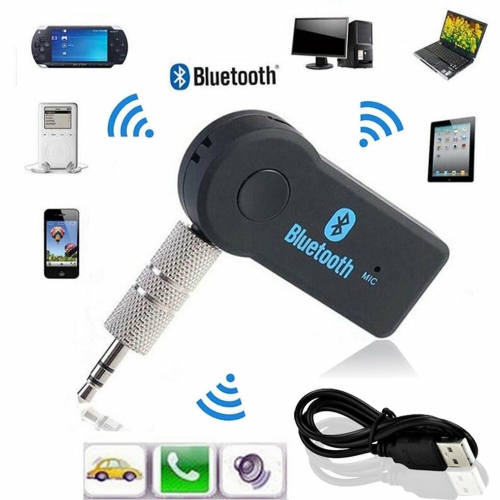 (CABLESHARK) Adaptateur sans fil Bluetooth 3,5 mm récepteur de musique audio auxiliaire stéréo pour l’auto