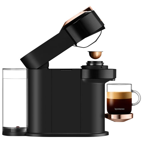 Machine à café/espresso Nespresso Vertuo Next Premium par De'Longhi avec Aeroccino - Rose doré