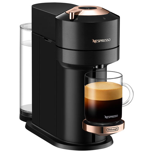 Nespresso Vertuo Next Premium Coffee & Espresso Machine by De'Longhi - Black Rose Gold