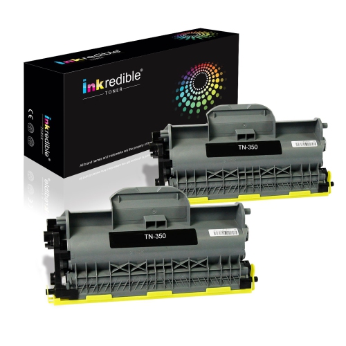 INKREDIBLE TONER  Brother Tn350 Compatible Toner Cartridge - - 2/pack In Black