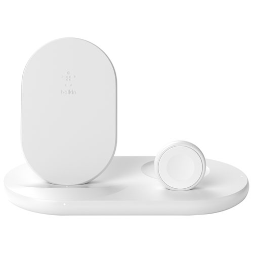 Belkin BOOST CHARGE Qi 3-in-1 Wireless Charging Dock for Apple Devices - White
