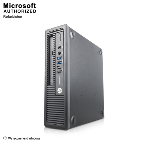 HP EliteDesk 800 G1 USFF, Intel Quad Core i5 4690S up to 3.9GHz, 16G DDR3, 1T SSD, WiFi, BT 4.0, W10P64 (EN/FR/ES) by HP - Refurbished condition - Image 2