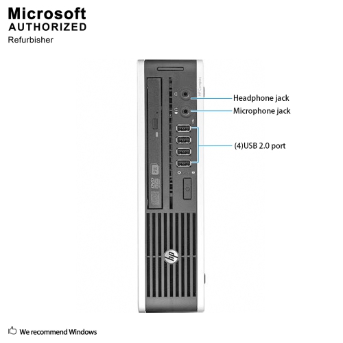 HP Elite 8300 USFF, Intel Quad Core i5 3470S up to 3.6G, 16G DDR3, 512G SSD, WiFi, BT, Win10 Pro 64 Bit (EN/FR/ES) by HP - Refurbished condition - Image 6