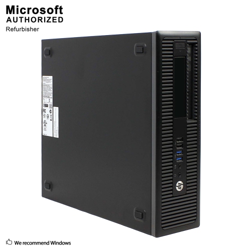 Refurbished - HP ProDesk 600 G1 SFF,Intel Quad Core i5 4590 up to 3.7G,8G DDR3,256G SSD,WiFi,BT 4.0, Win10 Pro 64 Bit (EN/FR/ES)