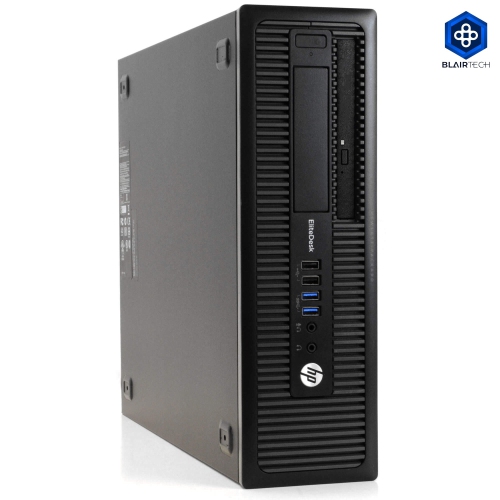 HP EliteDesk 800 G1 Small Form Factor Desktop - Intel Core i5-4590, 16GB Memory, 1TB SSD + 1TB, Win 10 Pro (EN/FR), DVD by HP - Refurbished condition - Image 3