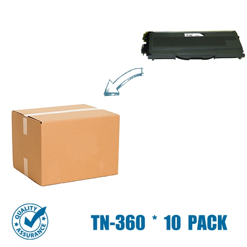 PRINTER PRO  10 Pack Brother Tn360/tn-360 Toner Cartridge-Brother Printer Hl-2140/2170/dcp-7030/mfc-7340/7840W In Black