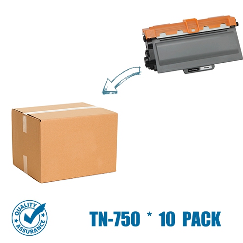Printer Pro™ 10 Pack Brother TN750/TN-750/TN720 Black Toner Cartridge-Brother Printer DCP-8050/8080DN/HL-5340D/5380/MFC-8680DN