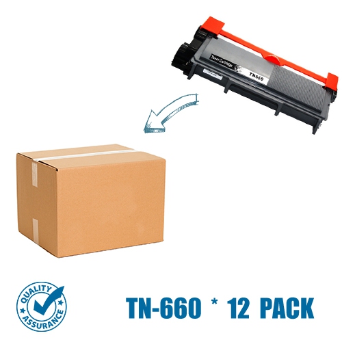 PRINTER PRO  12 Pack Brother Tn660/tn-660/tn630 Toner Cartridge-Brother Printer Hl-L2340/l2360/l2380/dcp-L2520/mfc-L2700 In Black