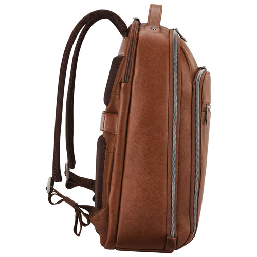Samsonite Classic Leather 15.6" Laptop Commuter Backpack - Cognac