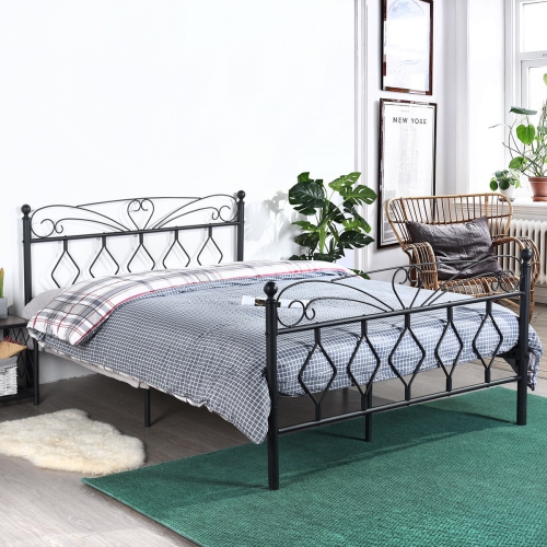 Homy Casa Platform Double Metal Bed Frame Day With Headboard Black Best Canada - Homy Casa Metal Bed Frame Full Size Platform White Homy Casa Platform Double Metal Bed Frame Day With Headboard Black Best Canada - Homy Casa Metal Bed Frame Full Size Platform White