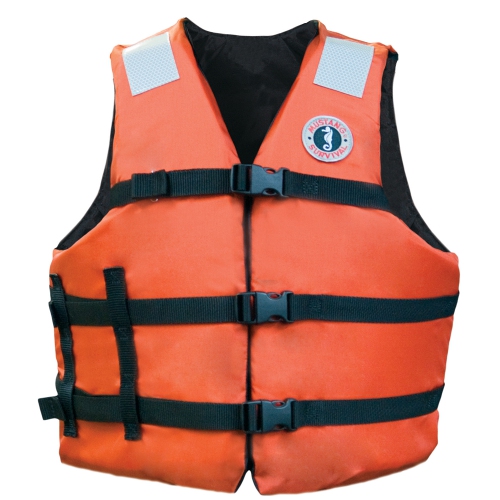 MUSTANG SURVIVAL  Mustang Adult Universal Fit Industrial Flotation Vest - 30"-52" Vest - In Orange