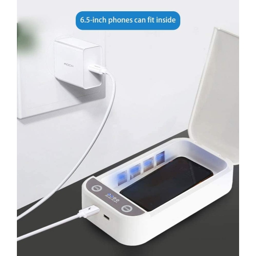 9W Boîte de stérilisation UV haute efficacité Portable Antibactérien LED UV-C Boîte de désinfection de lumière pour sucette Jouets Masques