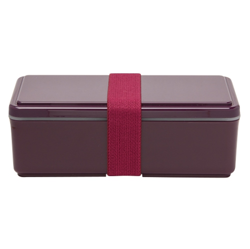 Gel-Cool Made-in-Japan Square SG Lunch Box with a cooling agent - 500ml Onion Purple