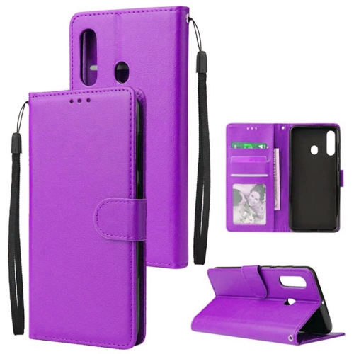 [CS] Samsung Galaxy A10e / A20e Case, Magnetic Leather Folio Wallet Flip Case Cover with Card Slot, Purple
