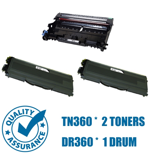 PRINTER PRO  2 Toners & Drum Brother Tn360 & Dr360-Brother Printer Hl-2140/2170/dcp-7030/mfc-7340/7840W