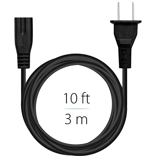 Lapmart TV Power Cord 6Ft Cable for Audio & Video, 2 Prong AC Wall Plug for PS4 PS3 Slim Xbox One S/X Camera Charge