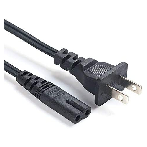 Lapmart TV Power Cord 6Ft Cable for Audio & Video, 2 Prong AC Wall Plug for PS4 PS3 Slim Xbox One S/X Camera Charge
