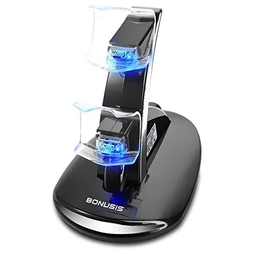 BONUSIS PS4 Controller -Dual USB Simultaneous Charger / Charging Dock Cradle Stand Accessory for Sony PS4 Control