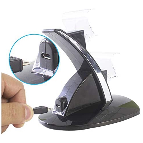 BONUSIS PS4 Controller -Dual USB Simultaneous Charger / Charging Dock Cradle Stand Accessory for Sony PS4 Control
