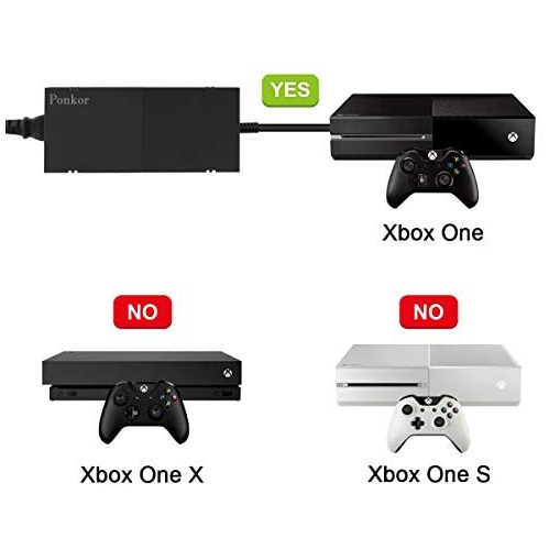 Brique d'alimentation Xbox One, [Version mise à niveau] Câble cordon d' alimentation du cordon d'alimentation du chargeur de remplacement de  l'adaptateur secteur Xbox Xbox pour Microsoft Xbox One, tension 100-240v