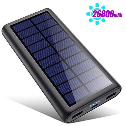Solar Charger 26800mah, Kilponen Solar Power Bank Portable Charger High Capacity Solar Phone Charger External Backup