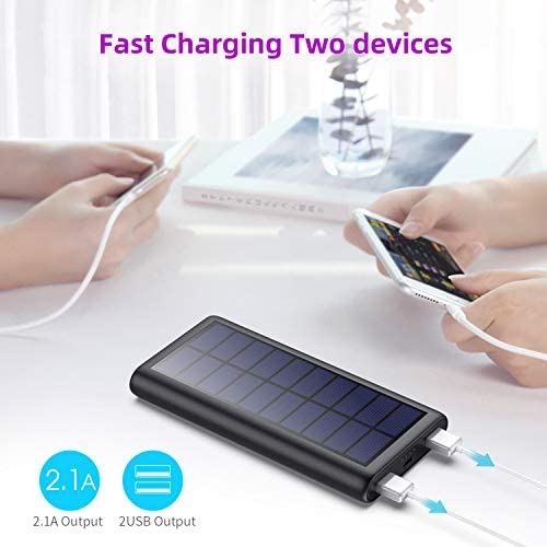 Solar Charger 26800mah, Kilponen Solar Power Bank Portable Charger High Capacity Solar Phone Charger External Backup