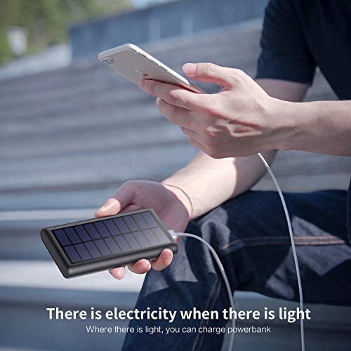 Solar Charger 26800mah, Kilponen Solar Power Bank Portable Charger High Capacity Solar Phone Charger External Backup