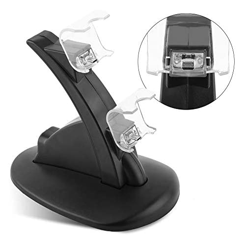 Gaming Console Charger for Sony PS4 Slim/Pro Controller,USB Dual Charging Docking Station Stand for Playstation 4